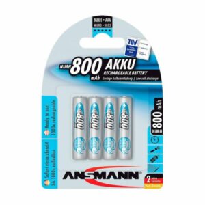 NiMH akku AAA-koko 800mAh 4 kpl pakkaus, hitaastipurkautuva