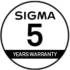 Sigma objektiivi 5 vuoden takuu