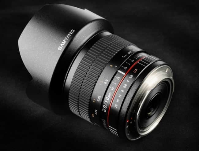 Samyang 10 mm f/2.8 laajakulma objektiivi, Canon EF