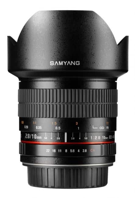 Samyang 10 mm f/2.8 laajakulma objektiivi, Canon EF