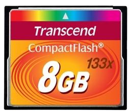 Transcend 8GB CF 133x, muistikortti