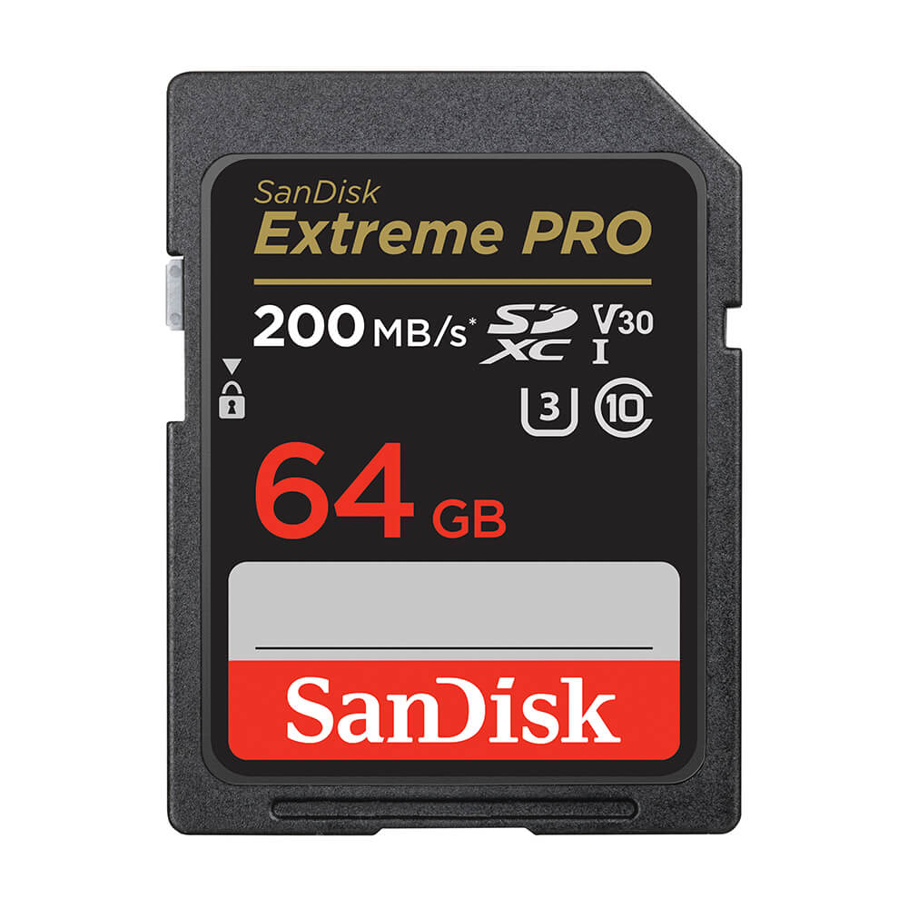 Sandisk Extreme Pro SDXC 64GB 200MB/s V30 UHS-I U3 – muistikortti