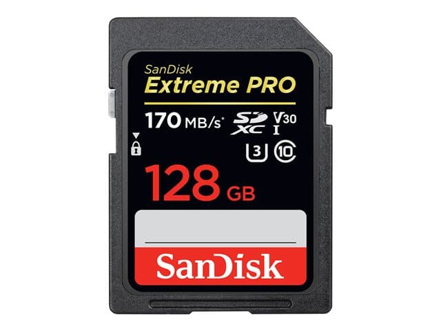 Sandisk Extreme Pro SDXC 128GB – 200MB/s V30 UHS-I U3, muistikortti