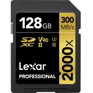 Lexar Pro 2000X UHS-II V90 128gb SDXC