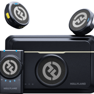 HOLLYLAND Lark M2 Camera - Wireless Lavalier Microphone (Duo,ShineCharcoal)