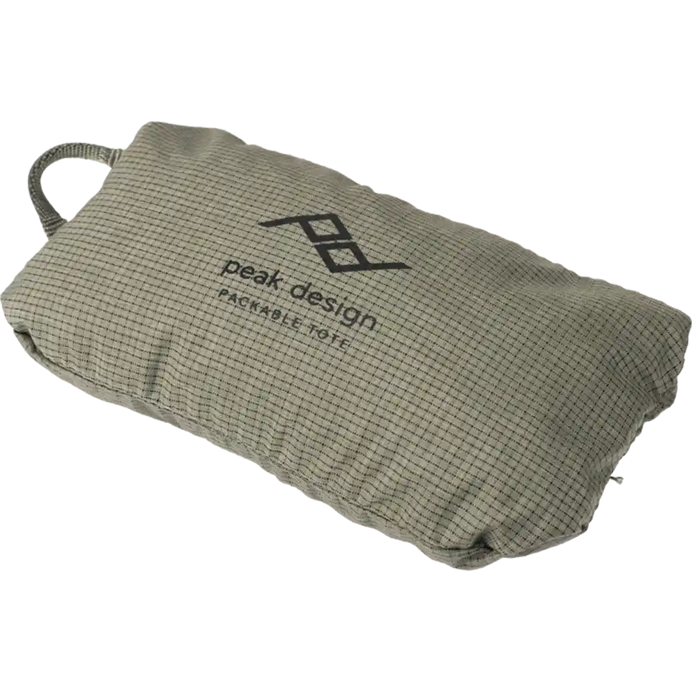 Sac Tote Pliable Peak Design Packable Tote - Léger, Zippé, Bandoulière Rembourrée, Couleur Sage