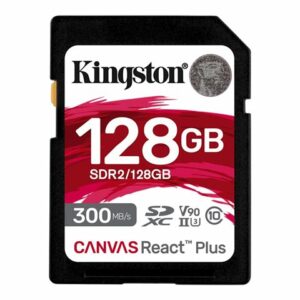 Kingston 128GB Canvas React Plus SDXC UHS-II 300R/260W U3 V90