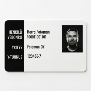 Työmaakortti / ID-kortti kuvauksella ja painatuksella – Fotoman Hyvinkää