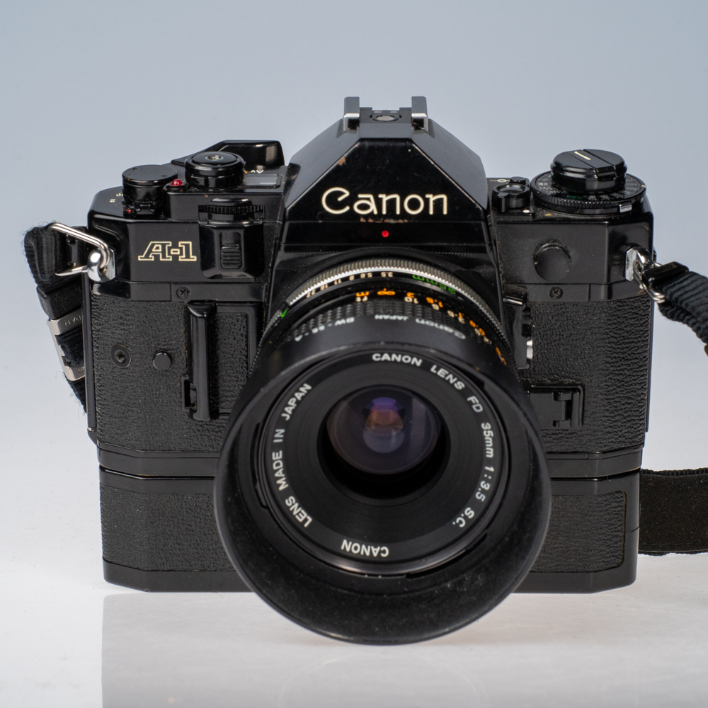 Käytetty Canon A-1 & FD 35mm f3.5 S.C