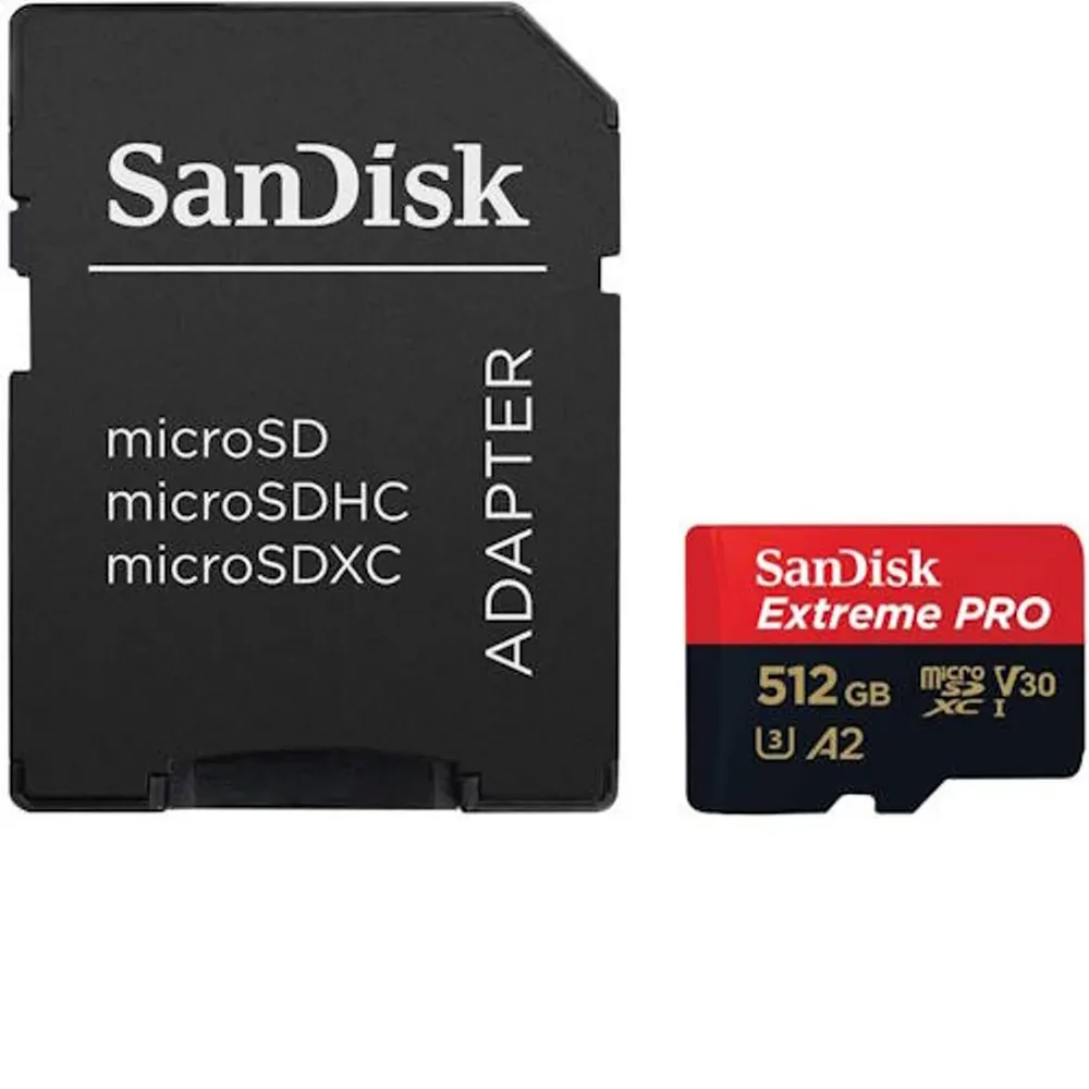 SANDISK MicroSDXC Extreme Pro 512GB 200MBs A2 C10 V30 UHS-I-2