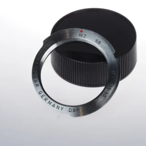 Leica M39 – Leica M adapteri 50mm/28mm, metallinen sovitinrengas ja musta takatulppa
